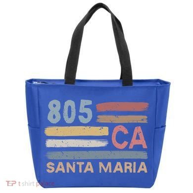 Retro Santa Maria Area Code 805 Residents State California Gift Tote Bag