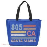 Retro Santa Maria Area Code 805 Residents State California Gift Tote Bag thumb 0