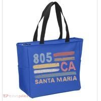 Retro Santa Maria Area Code 805 Residents State California Gift Tote Bag thumb 2