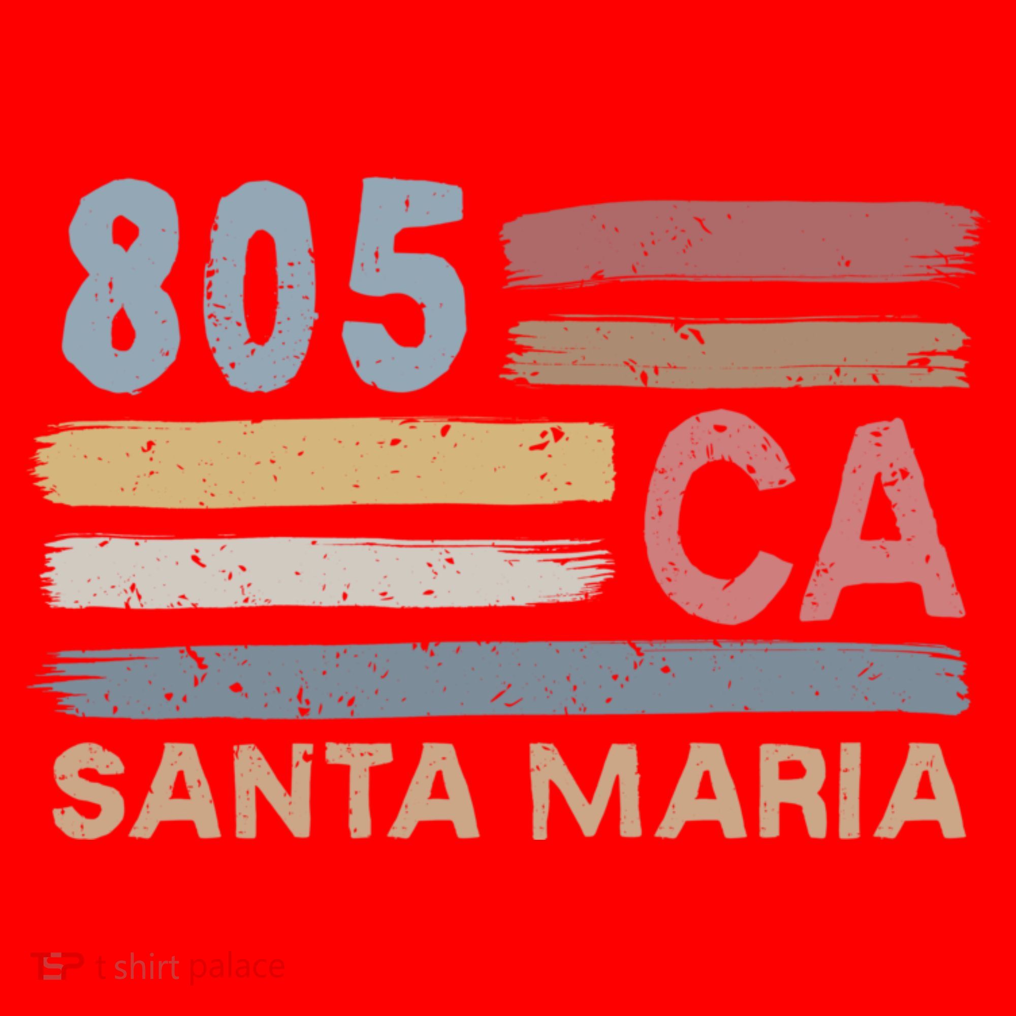 Retro Santa Maria Area Code 805 Residents State California Gift Santa Hat
