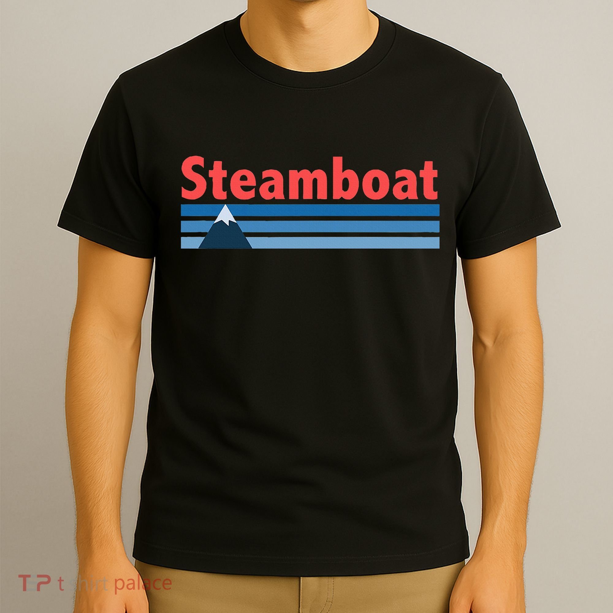 Retro Style Mountain Steamboat Springs Colorado T-Shirt