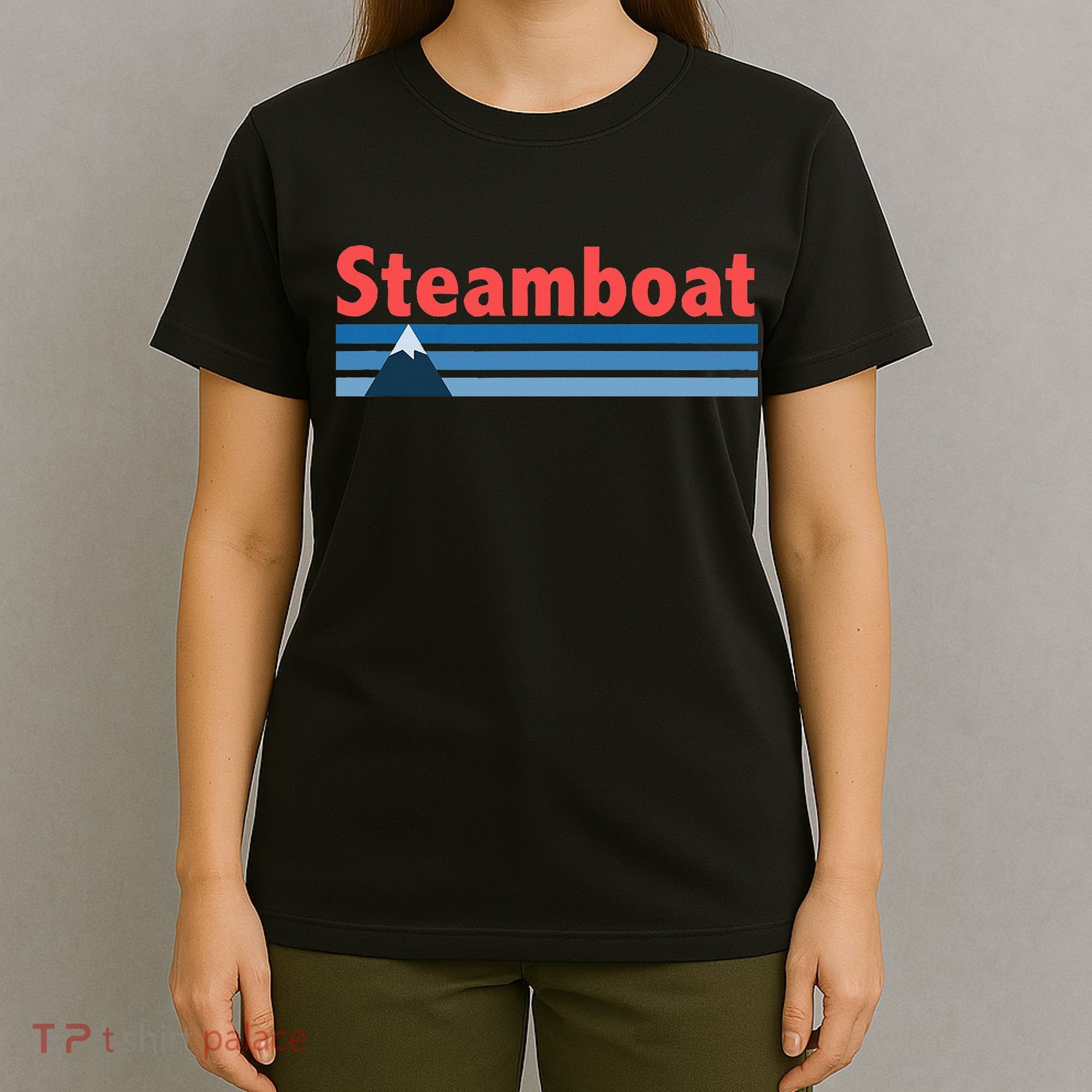 Retro Style Mountain Steamboat Springs Colorado T-Shirt