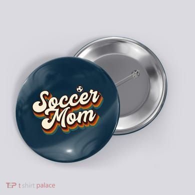Retro Soccer Mom Graphic Soccer Mom Button
