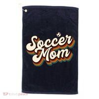 Retro Soccer Mom Graphic Soccer Mom Golf Towel thumb 0