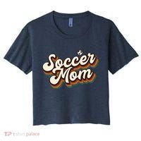 Retro Soccer Mom Graphic Soccer Mom Women's Crop Top Tee thumb 0