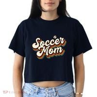 Retro Soccer Mom Graphic Soccer Mom Women's Crop Top Tee thumb 2