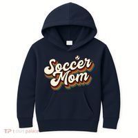 Retro Soccer Mom Graphic Soccer Mom Kids Hoodie thumb 0