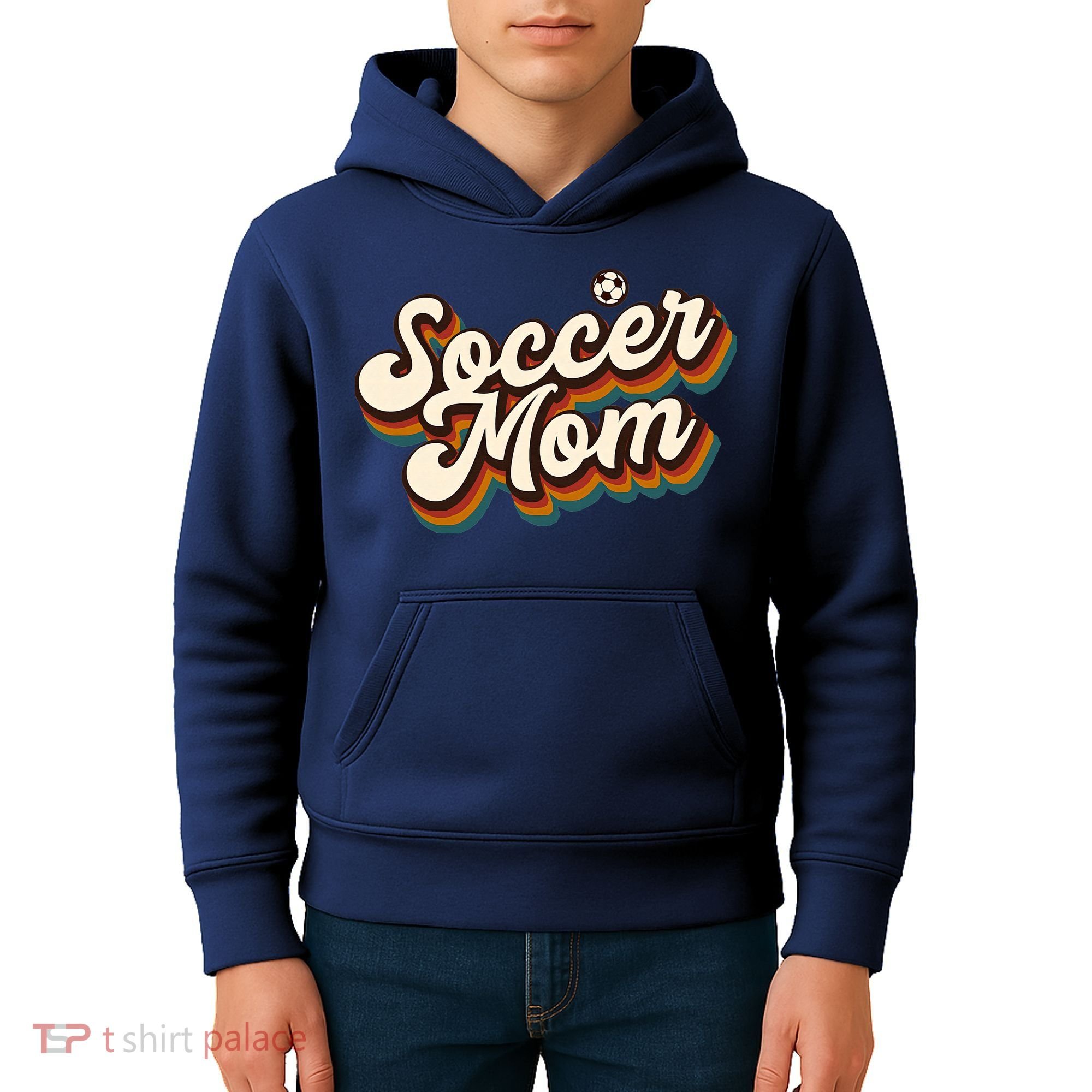 Retro Soccer Mom Graphic Soccer Mom Kids Hoodie