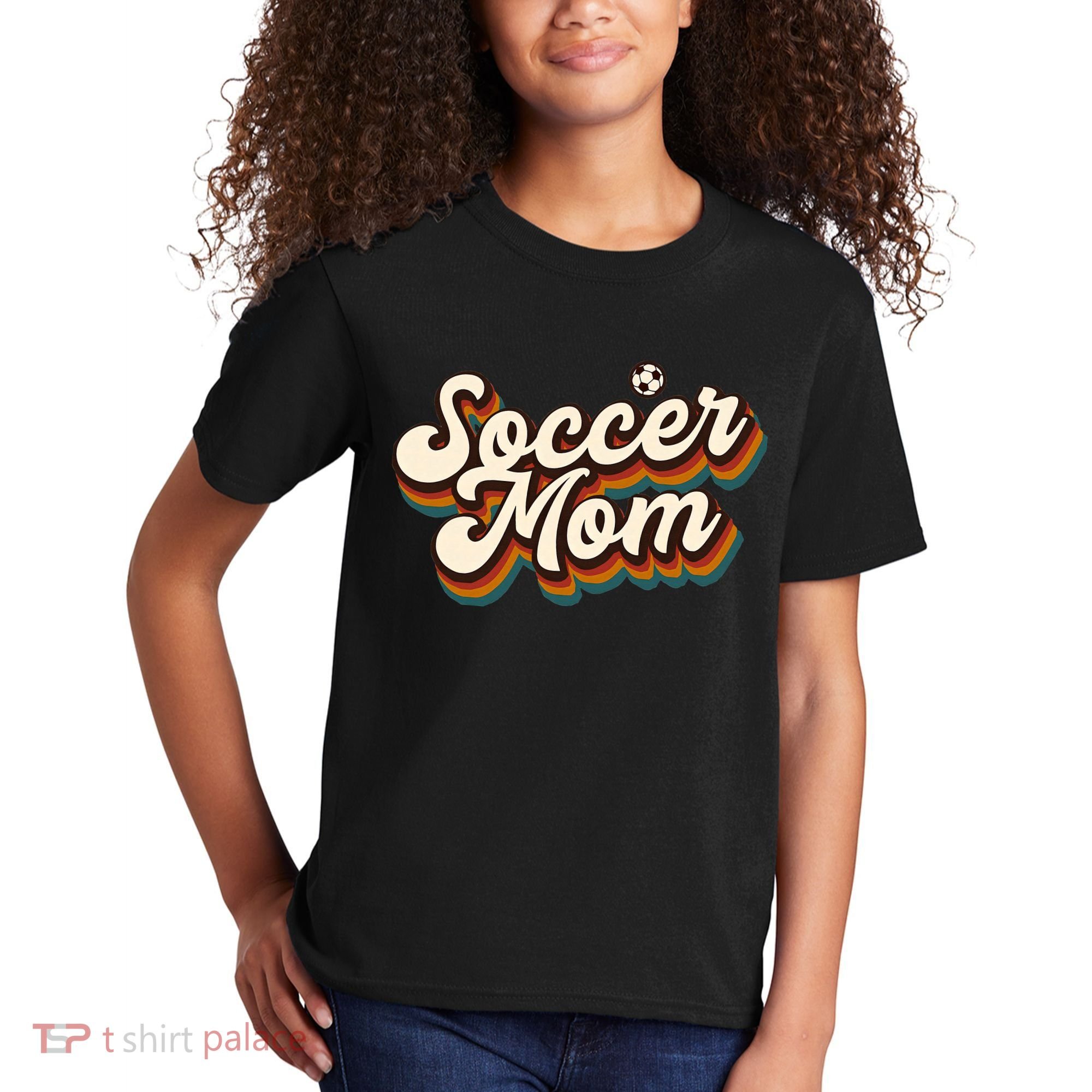 Retro Soccer Mom Graphic Soccer Mom Kids T-Shirt