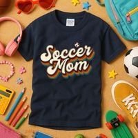 Retro Soccer Mom Graphic Soccer Mom Kids T-Shirt thumb 3