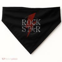 Rock Star Music Fan Gift Rock N Roll Star USA-Made Doggie Bandana thumb 0