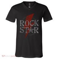 Rock Star Music Fan Gift Rock N Roll Star V-Neck T-Shirt thumb 0