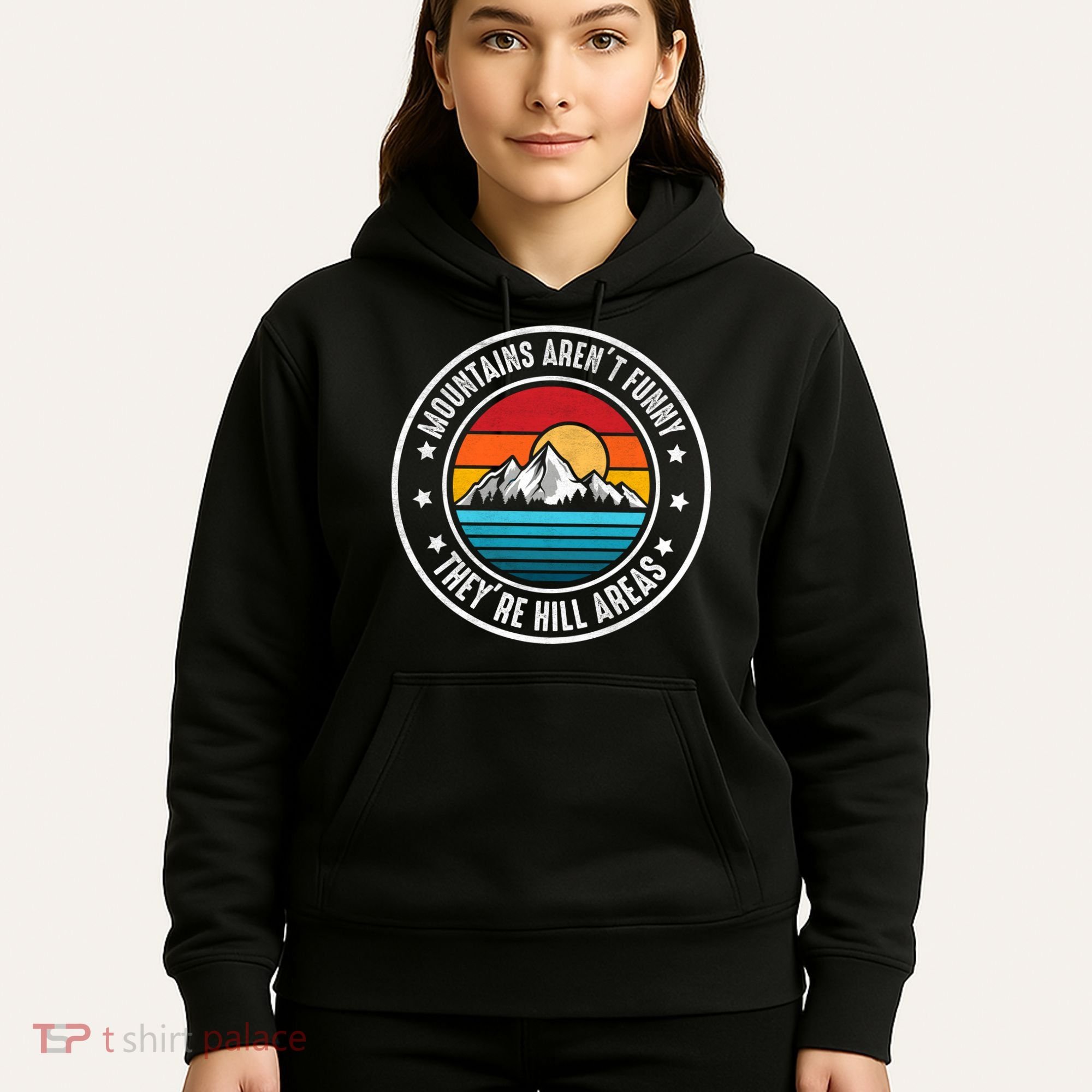 Retro Sunset Mountain Range For Nature Lovers Hoodie
