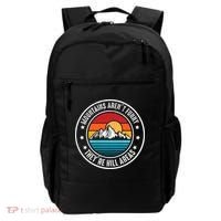 Retro Sunset Mountain Range For Nature Lovers Backpack thumb 0