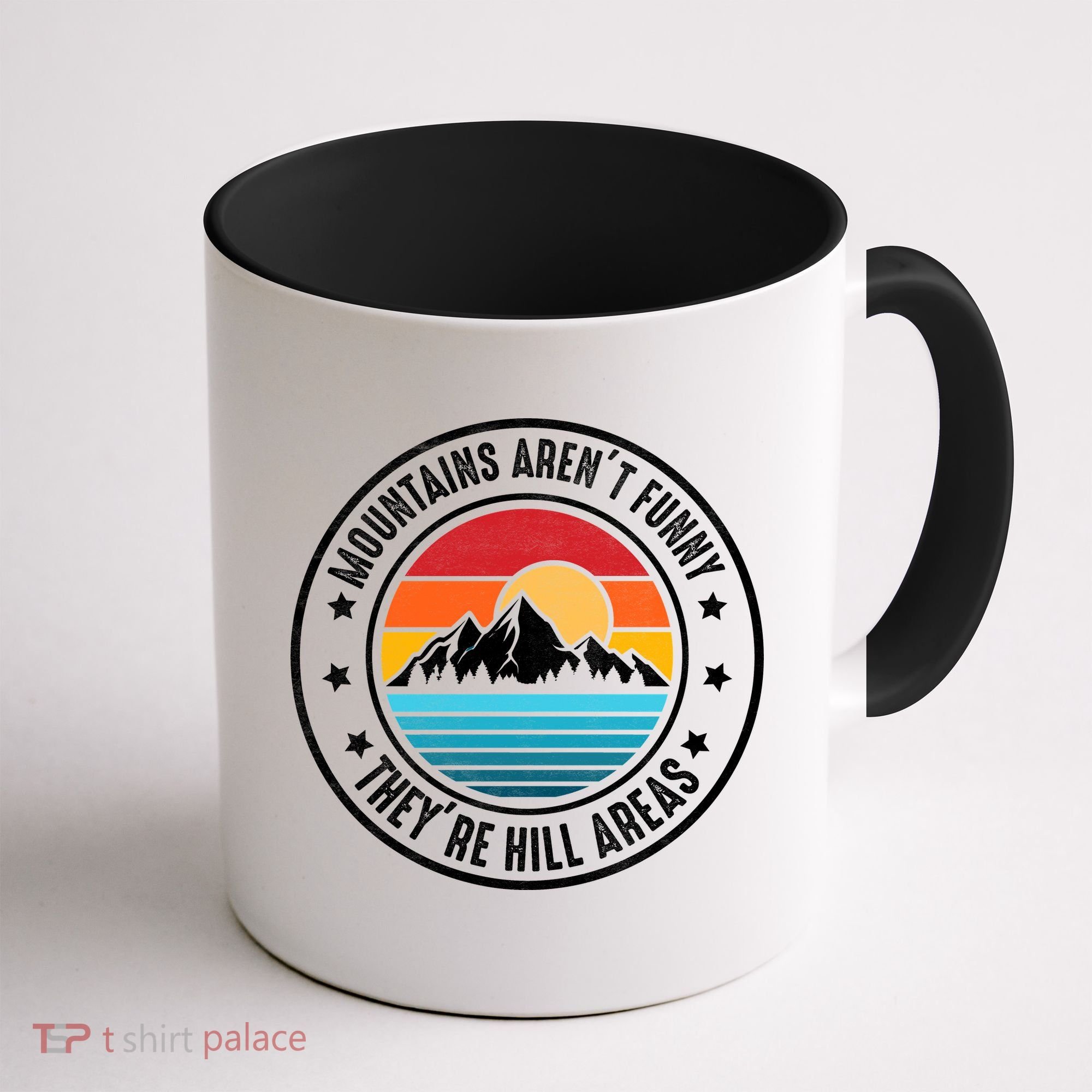 Retro Sunset Mountain Range For Nature Lovers Coffee Mug