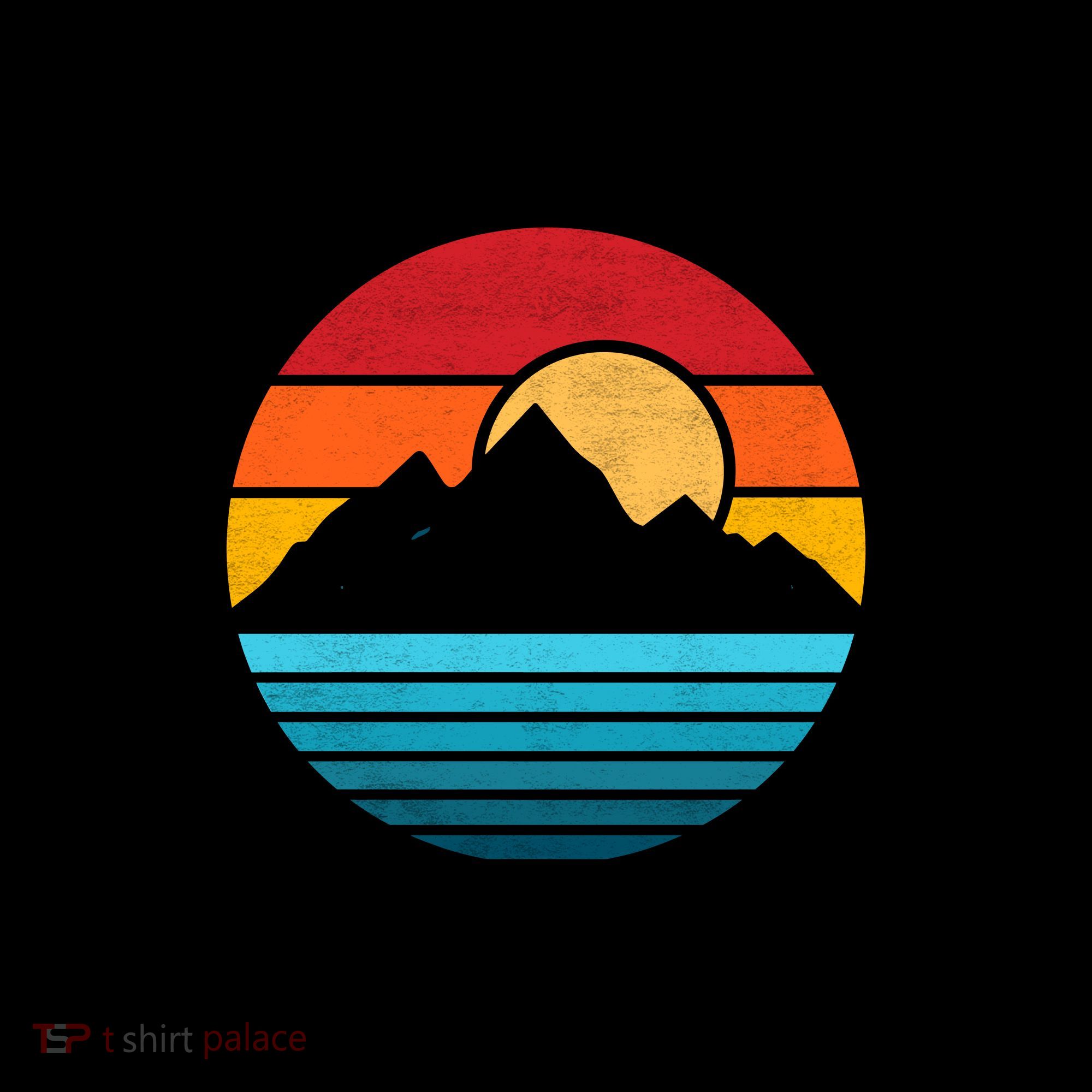 Retro Sunset Mountain Range For Nature Lovers Coffee Mug