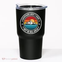Retro Sunset Mountain Range For Nature Lovers Tumbler thumb 0