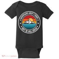 Retro Sunset Mountain Range For Nature Lovers Baby Bodysuit thumb 0