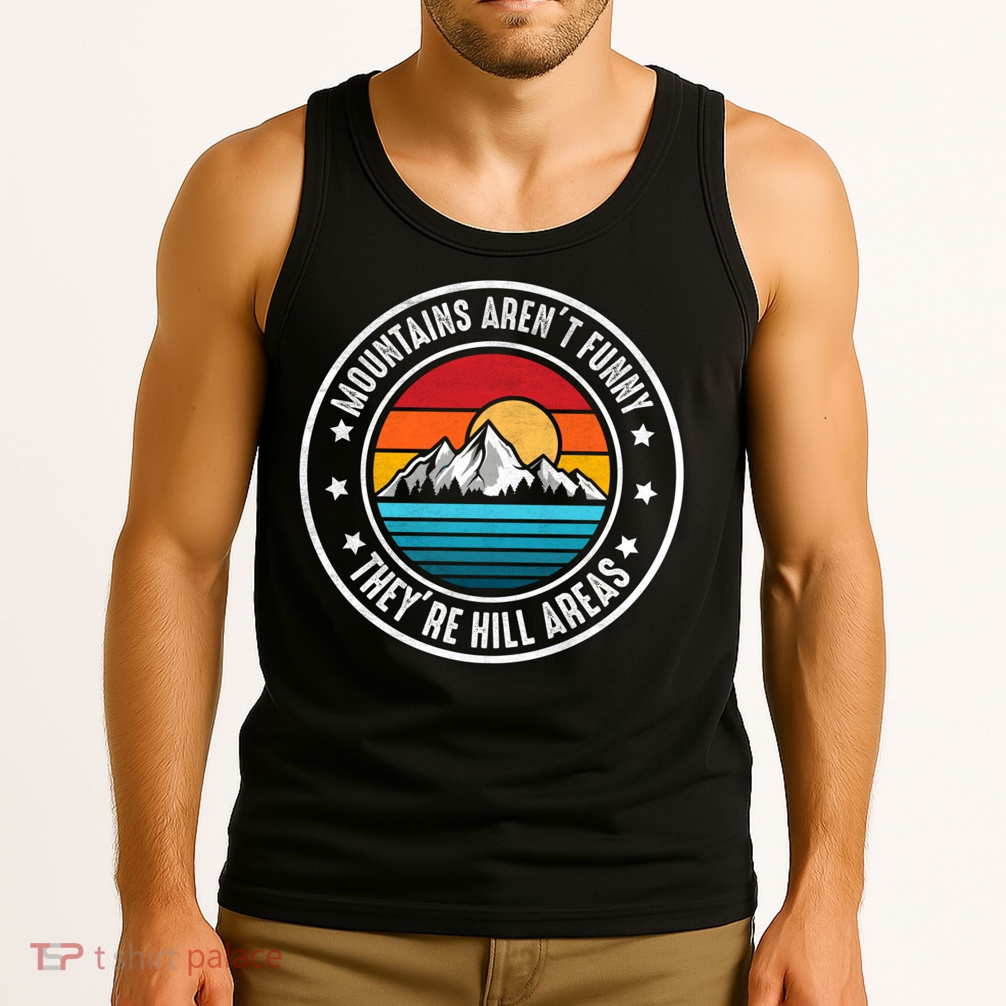 Retro Sunset Mountain Range For Nature Lovers Tank Top