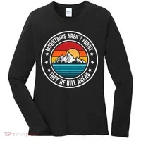 Retro Sunset Mountain Range For Nature Lovers Women's Long Sleeve Shirt thumb 0