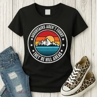 Retro Sunset Mountain Range For Nature Lovers Women's T-Shirt thumb 3