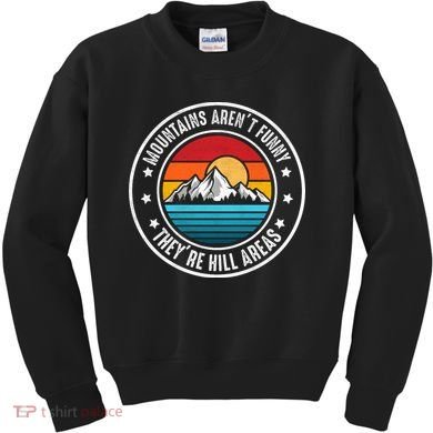 Retro Sunset Mountain Range For Nature Lovers Kids Sweatshirt