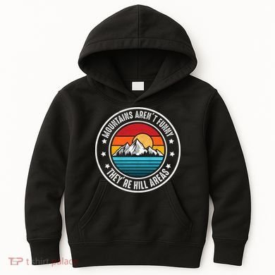 Retro Sunset Mountain Range For Nature Lovers Kids Hoodie