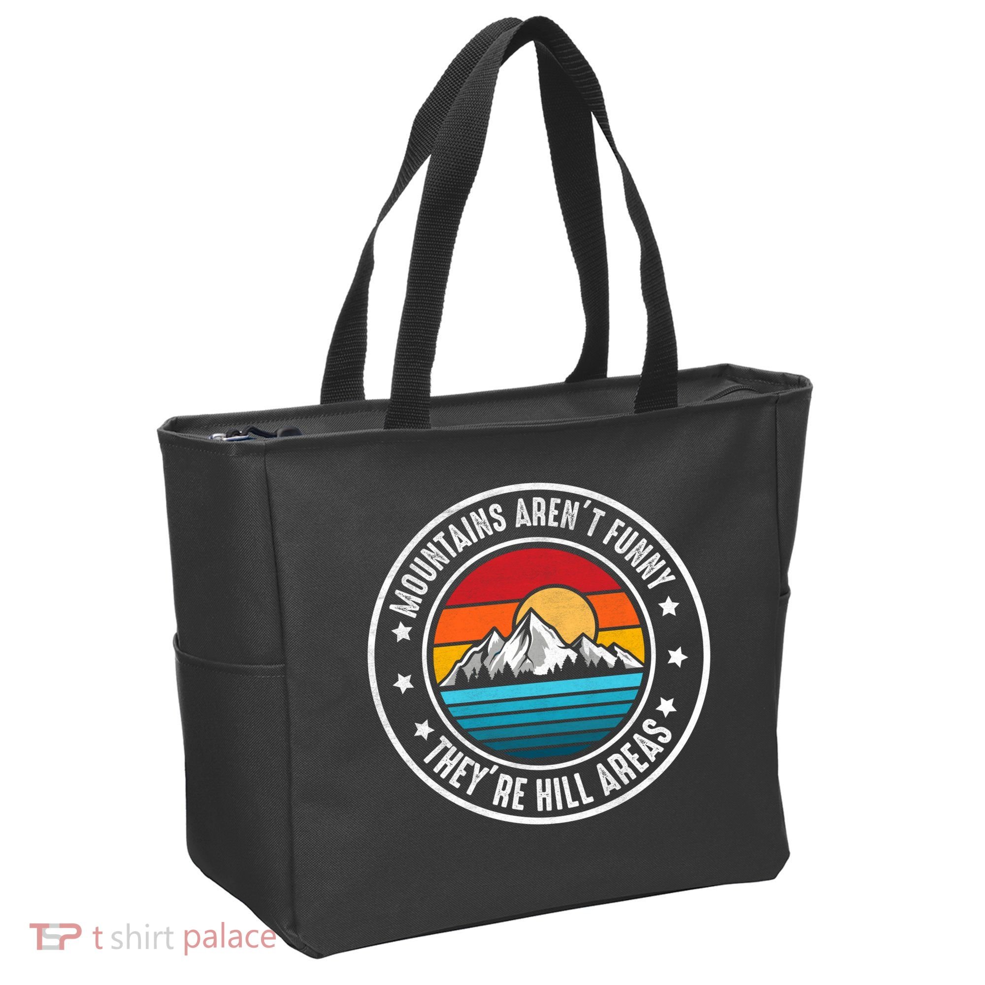Retro Sunset Mountain Range For Nature Lovers Tote Bag