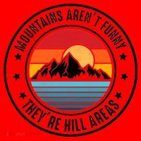 Retro Sunset Mountain Range For Nature Lovers Santa Hat thumb 1