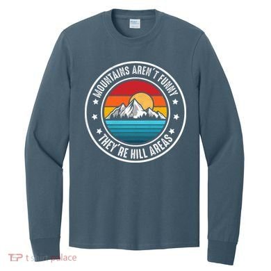 Retro Sunset Mountain Range For Nature Lovers Long Sleeve Shirt