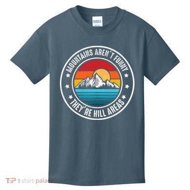 Retro Sunset Mountain Range For Nature Lovers Kids T-Shirt