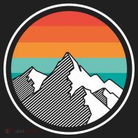 Retro Sunset Mountain Women's Sweatshirt thumb 2