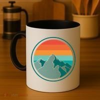 Retro Sunset Mountain Coffee Mug thumb 4