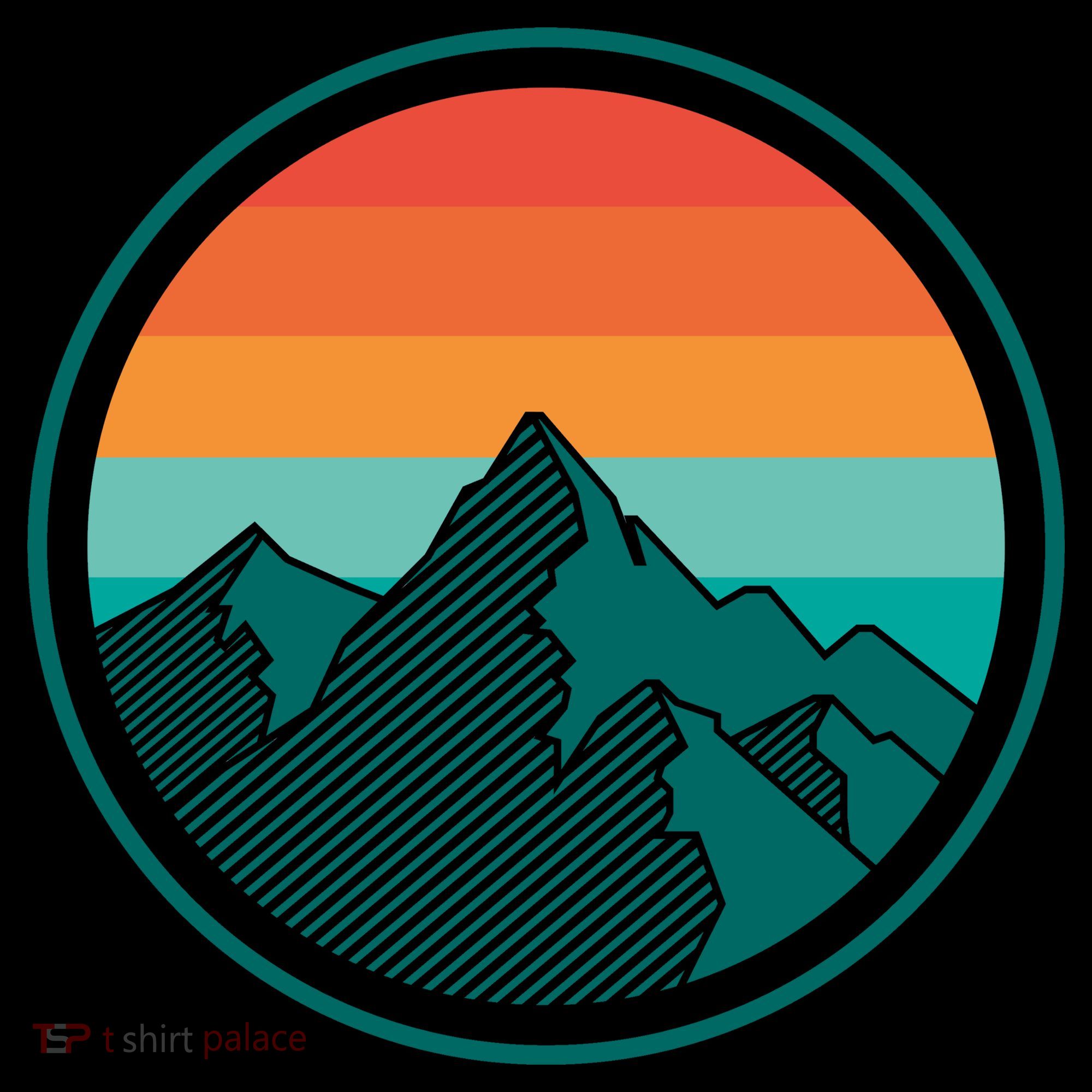 Retro Sunset Mountain Coffee Mug