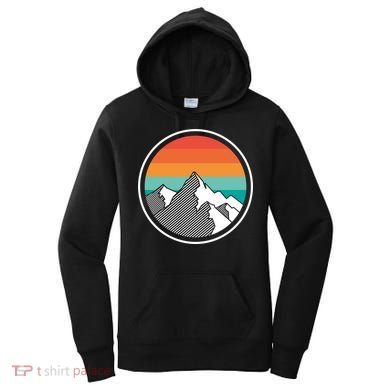 Retro Sunset Mountain Women's Hoodie