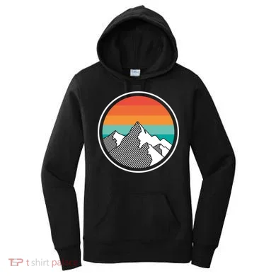 Retro Sunset Mountain Women's Hoodie