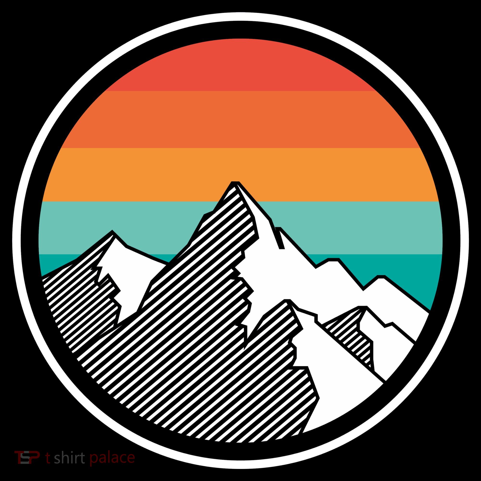 Retro Sunset Mountain Women's Hoodie