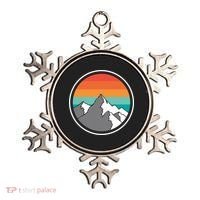 Retro Sunset Mountain Ornament thumb 0