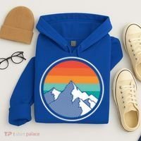 Retro Sunset Mountain Hoodie thumb 4