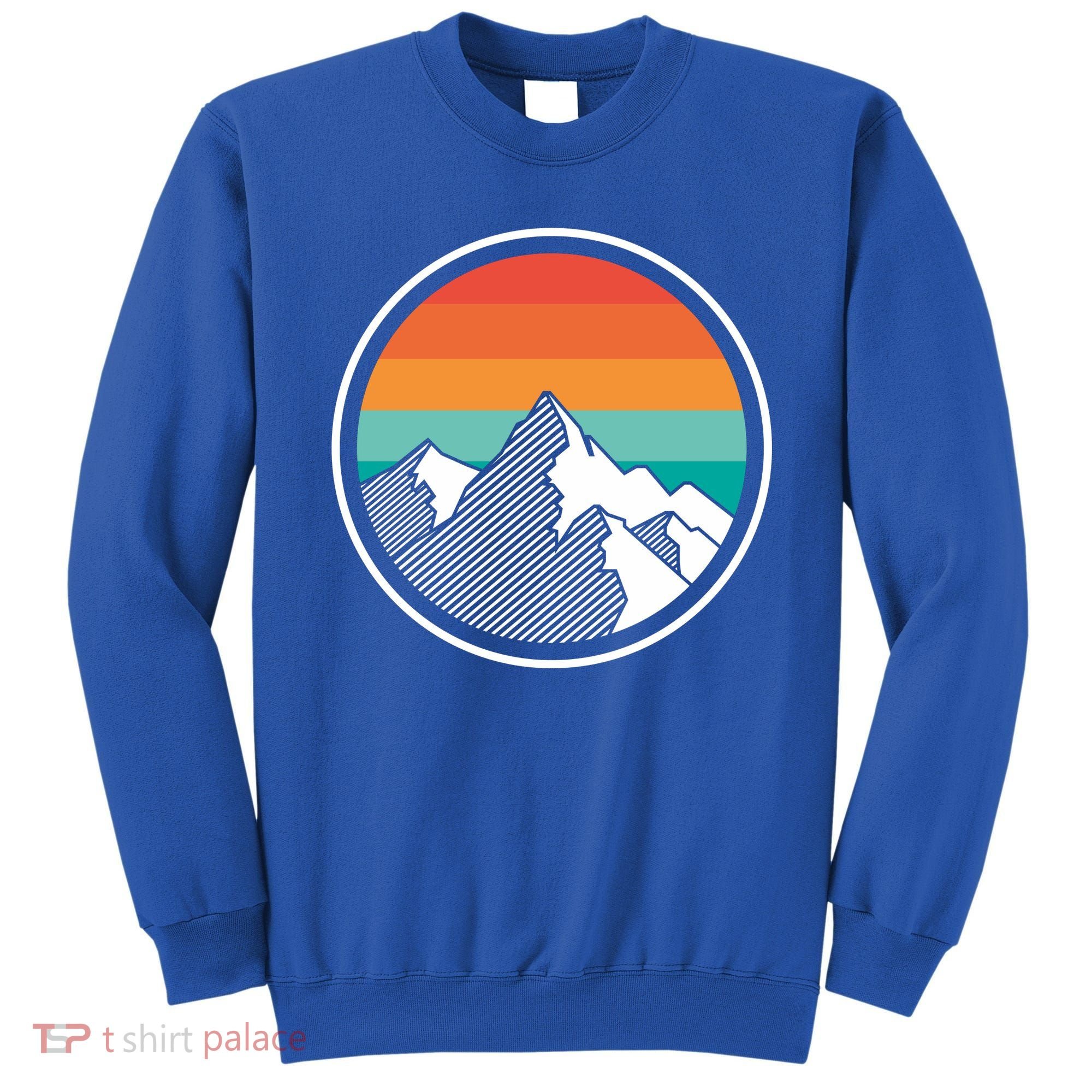 Retro Sunset Mountain Sweatshirt