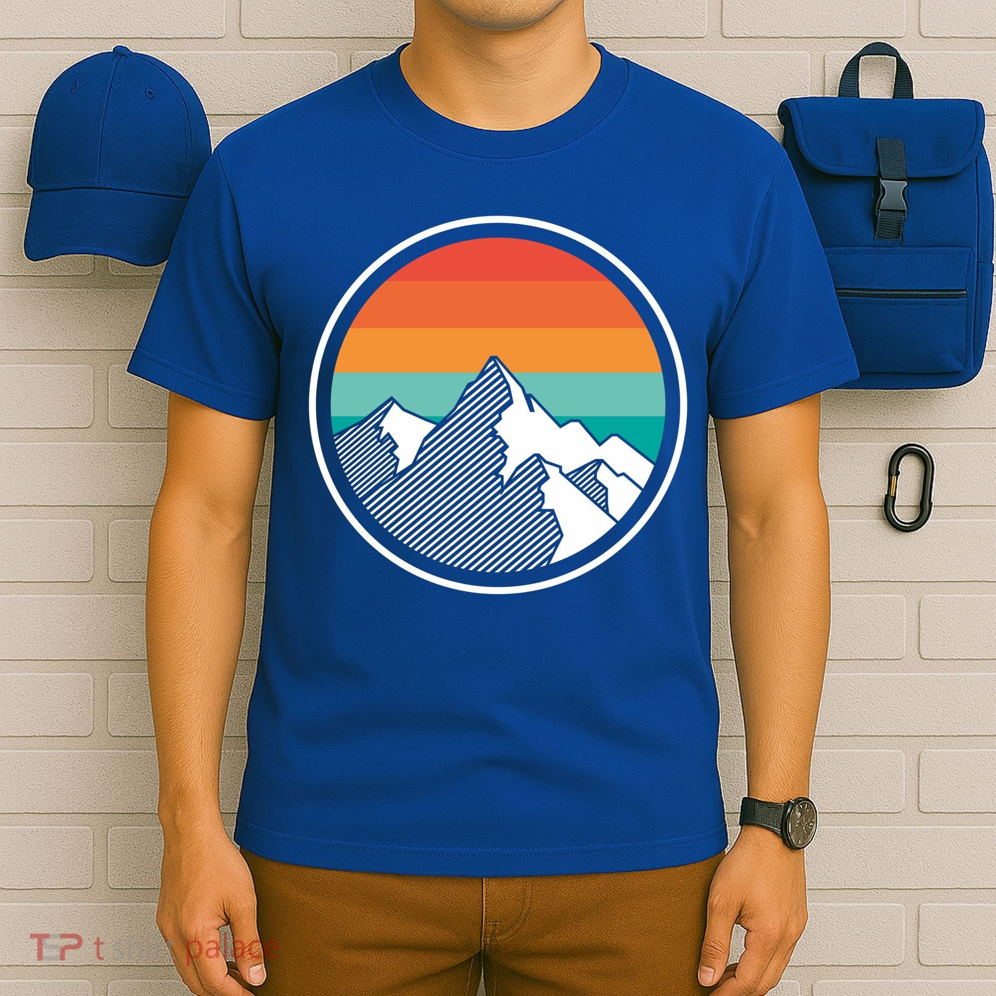 Retro Sunset Mountain T-Shirt
