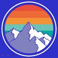 Retro Sunset Mountain Button thumb 1