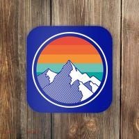 Retro Sunset Mountain Coaster thumb 0