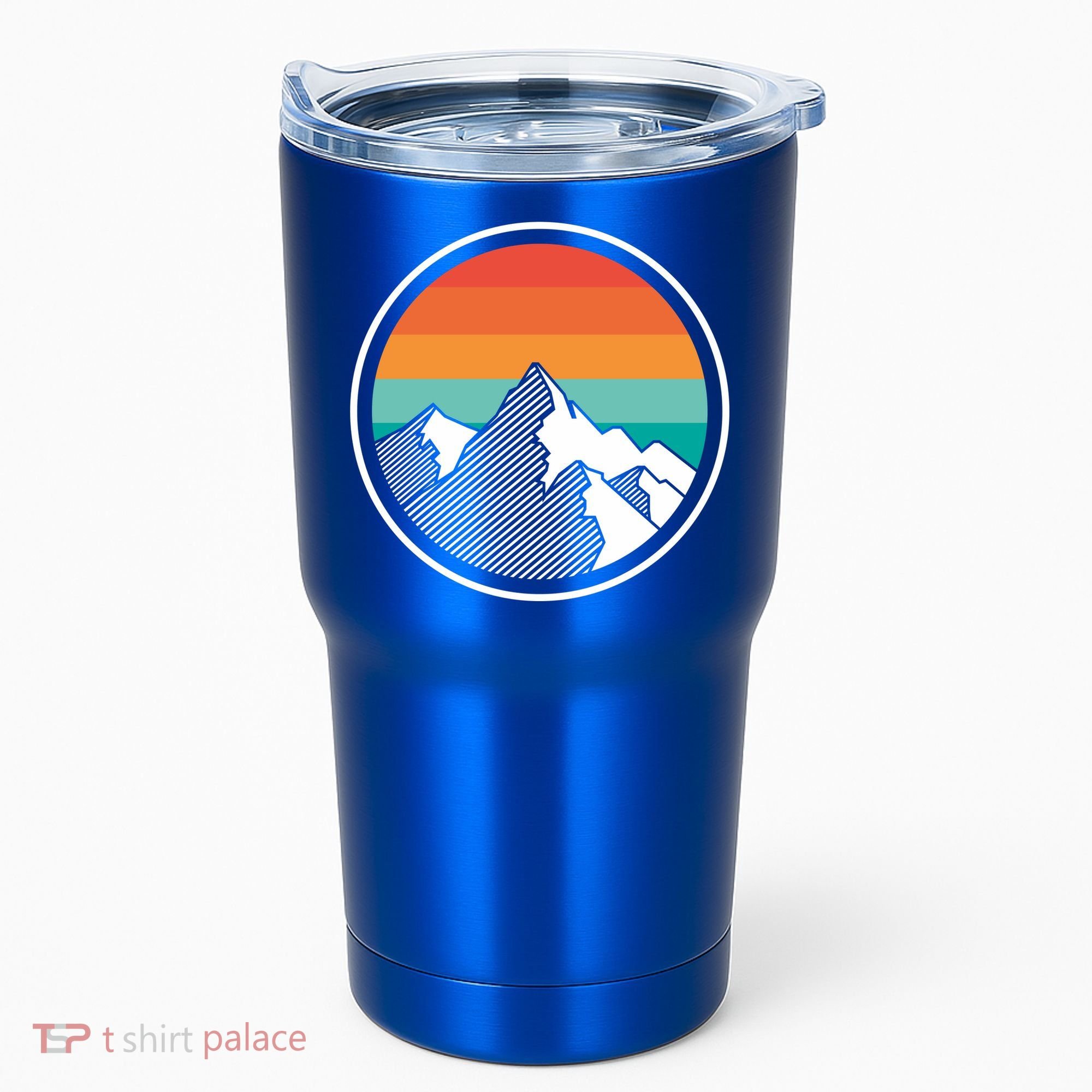 Retro Sunset Mountain Tumbler