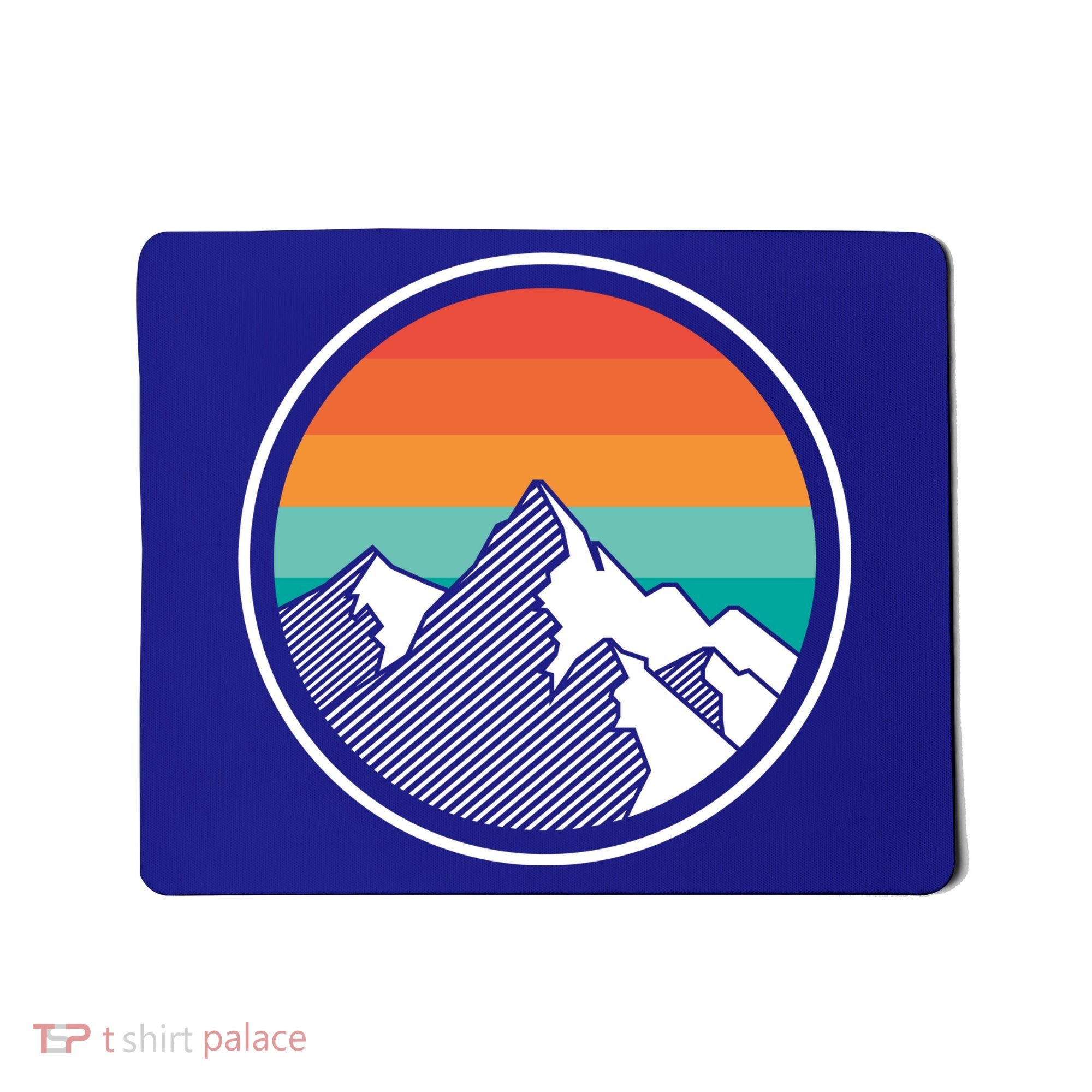 Retro Sunset Mountain Mousepad