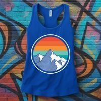 Retro Sunset Mountain Women's Tank Top thumb 3