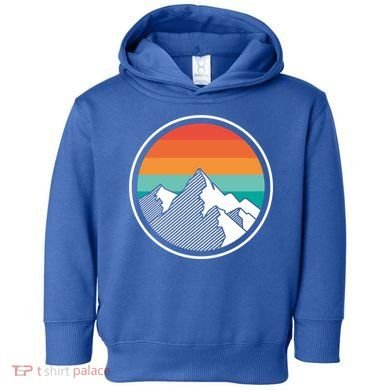 Retro Sunset Mountain Toddler Hoodie