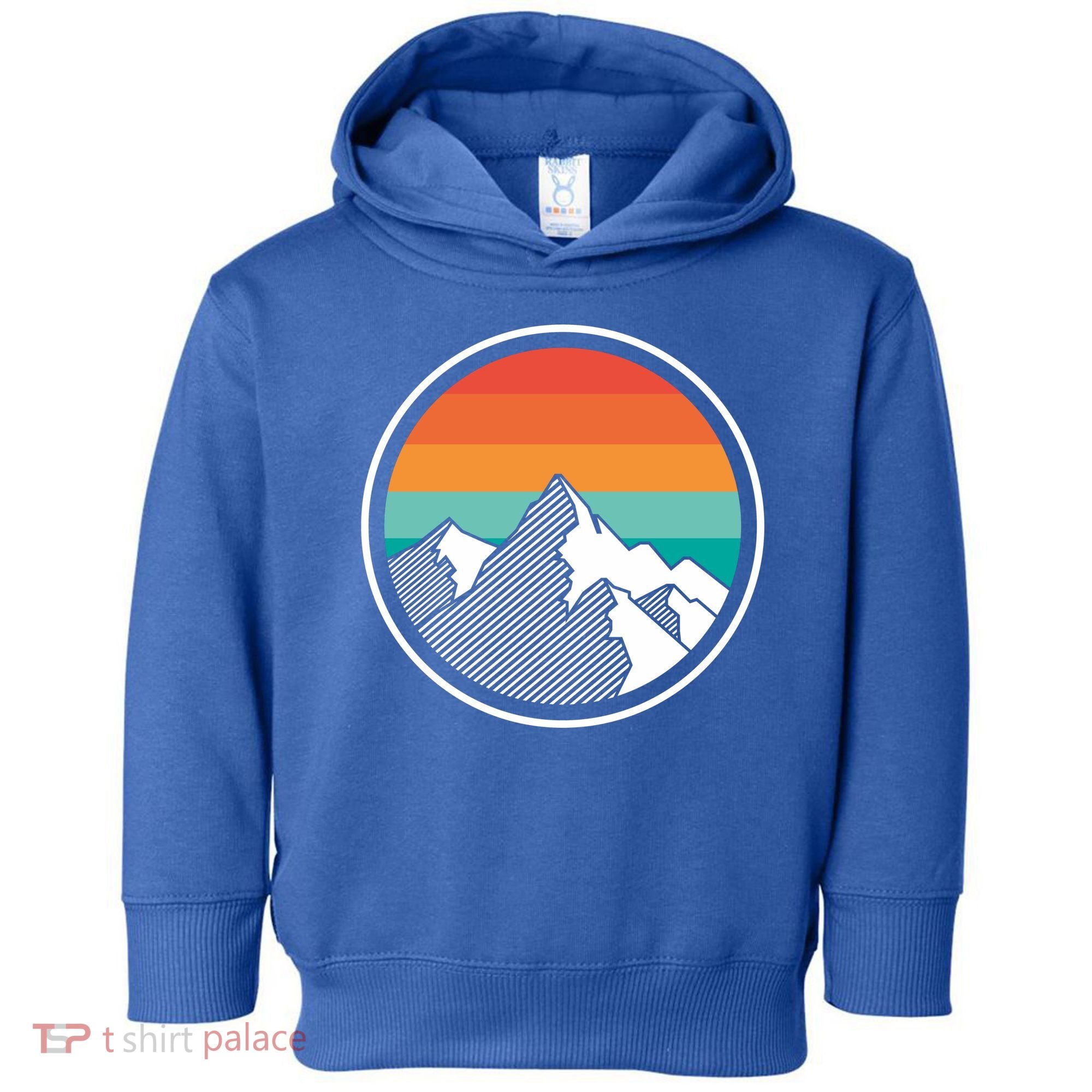 Retro Sunset Mountain Toddler Hoodie
