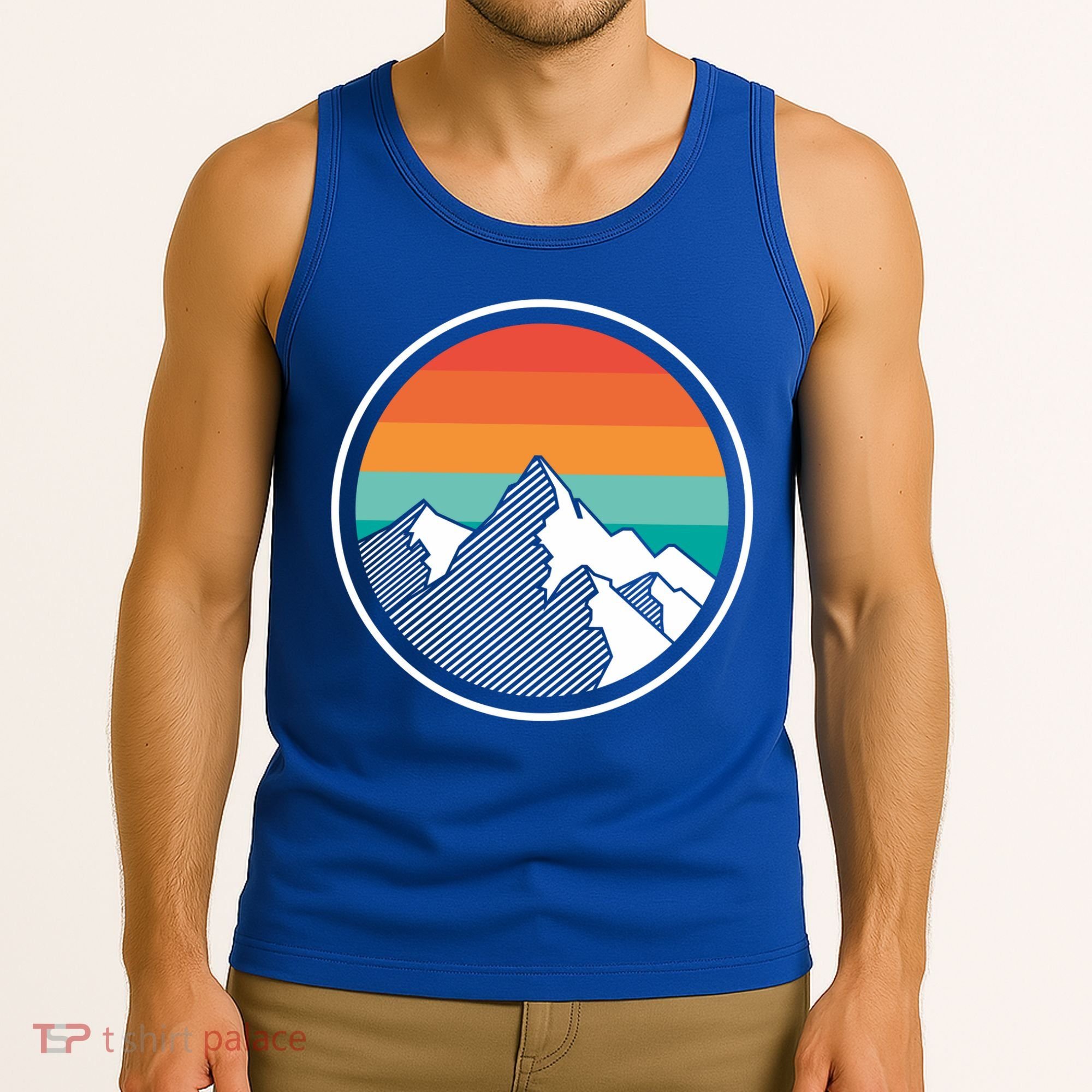 Retro Sunset Mountain Tank Top