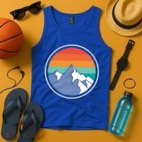 Retro Sunset Mountain Tank Top thumb 4